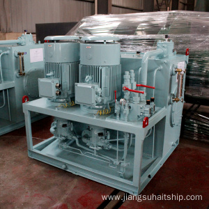 Pump station for medium hydraulic windlass